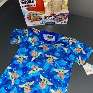 GROGU BUNDLE! New!! Star Wars Wild Ridin Grogu & Shirt boys S-6/7